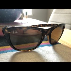 Ray-Ban Polarized Sunglasses In Tortoise Frame